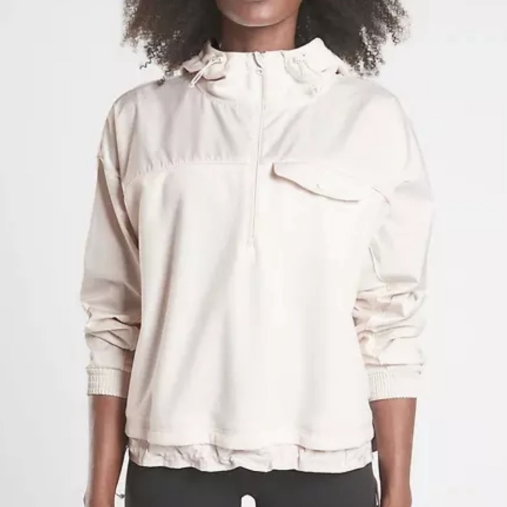 Athleta Cream Hoodie Sweatshirt